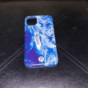 Loopy Case Blue and White Swirl iPhone Case